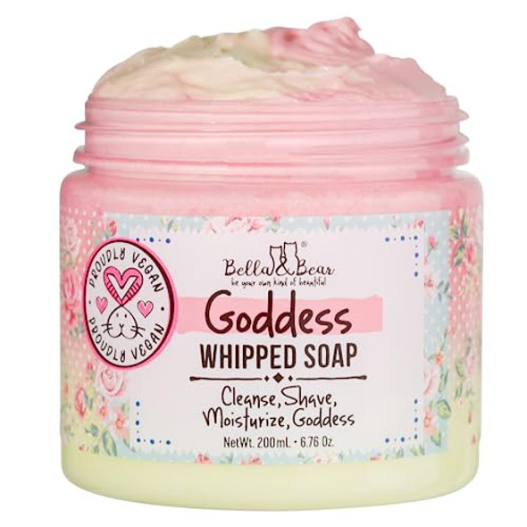 Bella & Bear Goddess Whipped Soap - Moisturizing Whipped Soap Cream And Body Wash Skin Care Product - Paraben , Cruelty-, Vegan Shaving Cream Shower Essential