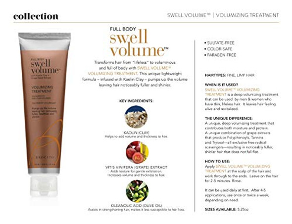 Brocato Swell Volume Volumizing Treatment: Hair Thickener And Texturizer Products For Men And Women - Deep Volumizer Product To Plump And Thicken Thin Or Fine Hair - Made With Kaolin Clay - 5.25 Oz Brocato Swell Volume Volumizing Treatment: Hair Thickener And Texturizer Products For Men And Women - Deep Volumizer Product To Plump And Thicken Thin Or Fine Hair - Made With Kaolin Clay - 5.25 Oz