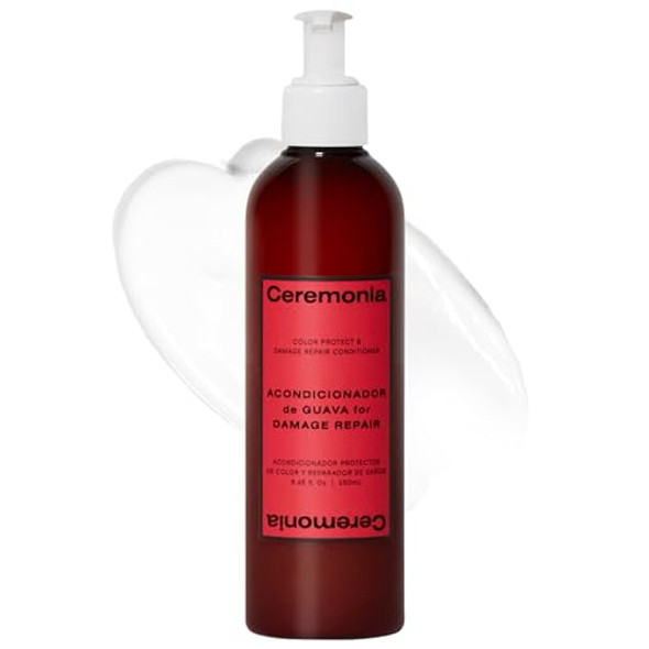 Ceremonia Guava Protect & Repair Conditioner With Aloe Vera For Damaged And Color Treated Hair 8.45 Fl Oz  250 Ml