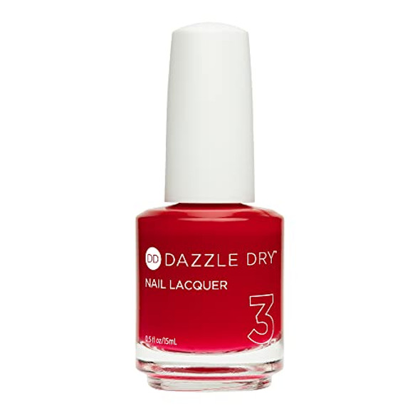 Dazzle Dry Nail Lacquer (Step 3) - Holly Berry - A Semi-Sheer True Red. Semi-Sheer Cream. (0.5 Fl Oz)