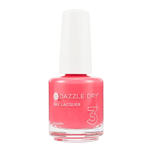 Dazzle Dry Nail Lacquer (Step 3) - Carnival Coral - A Bright Punchy Coral. Full Coverage Cream. (0.5 Fl Oz)