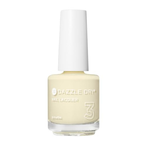 Dazzle Dry Nail Lacquer (Step 3) - Sundress - A Light, Pastel, Buttery Yellow. Full Coverage Cream. (0.5 Fl Oz)