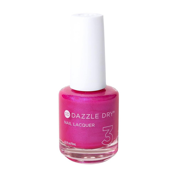 Dazzle Dry Nail Lacquer (Step 3) - Beloved - A Bright Hot Pink Shimmer With A Subtle Blue Flash Effect. Semi-Sheer Shimmer. (0.5 Fl Oz)