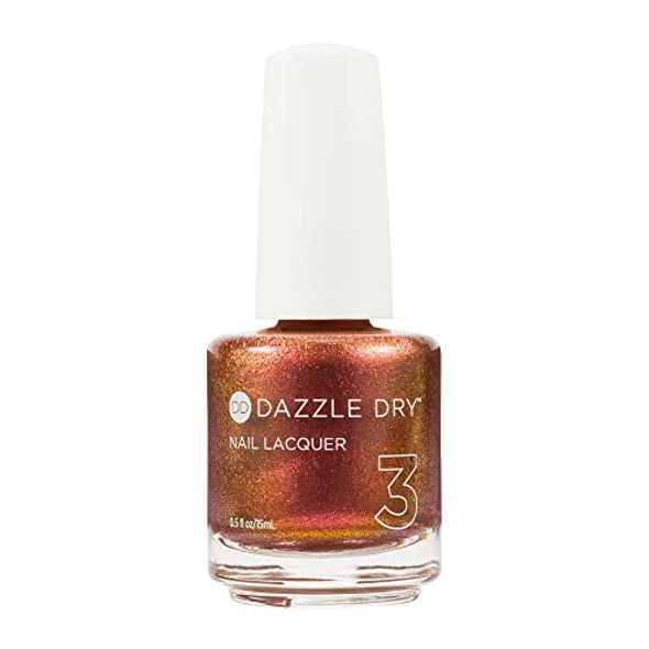 Dazzle Dry Nail Lacquer (Step 3) - Hey, Sexy - A Shade-Shifting Pink Plum With Metallic Copper Shimmer. Full Coverage Metallic. (0.5 Fl Oz)