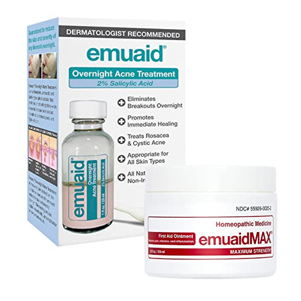 Emuaid Acne Erasing Duo - Emuaidmax Maximum Strength 2Oz With Overnight Acne Treatment