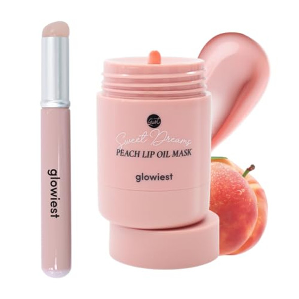 Glowiest Lip Fix On-The-Go Set (Beauty Wand+Lip Oil Mask Peach)