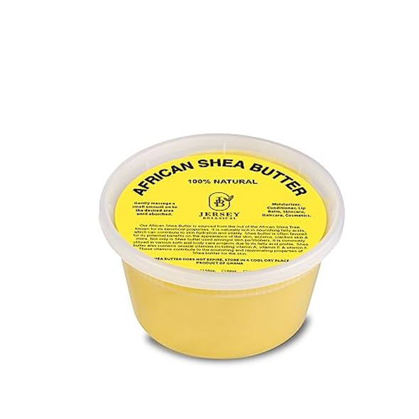Jersey Botanical 12 Oz. African Shea Butter Yellow Raw - 100% Pure - Unrefined Soft Creamy. For Dry And Cracked Skin. Diy Body Butter, Hair, And Face Treatment. Great For Lotion, Soap, Eczema & Stretch Mark Creams. Jersey Botanical 12 Oz. African Shea Butter Yellow Raw - 100% Pure - Unrefined Soft Creamy. For Dry And Cracked Skin. Diy Body Butter, Hair, And Face Treatment. Great For Lotion, Soap, Eczema & Stretch Mark Creams.