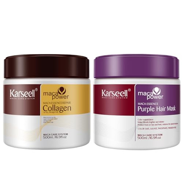 Karseell 2 Pack Hair Mask Collagen Hair Treatment Deep Repair Conditioning