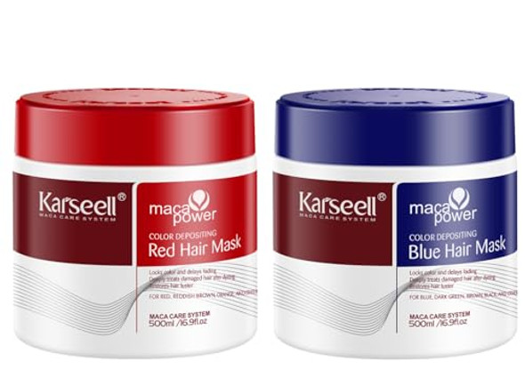 Karseell Color Depositing Hair Mask Red&Blue