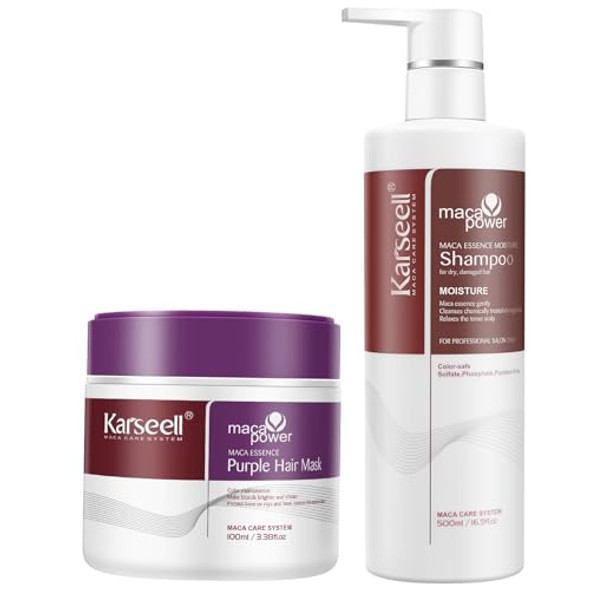 Karseell Argan Oil Shampoo And Purple Hair Mask Set
