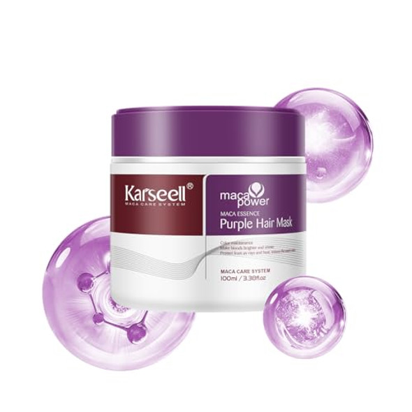 Karseell 3.38Floz 100Ml Purple Hair Mask & Curling Perfection Curl-Defining Cream