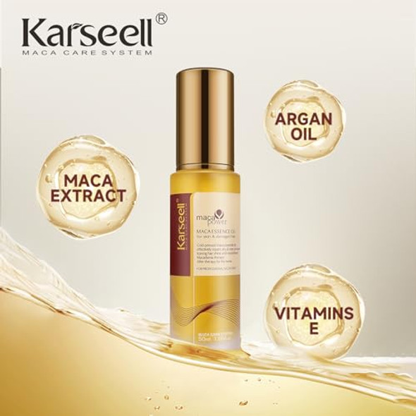 Karseell Deep Clean Clarifying Shampoo And Moroccan Argan Oil For Hair Set