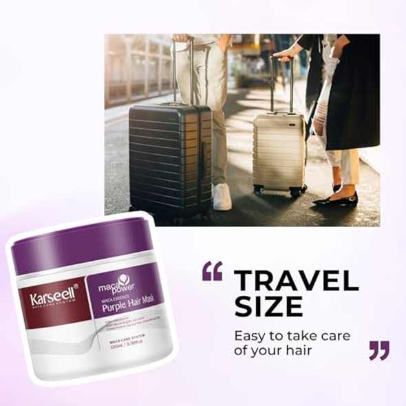 Karseell 3.38Floz 100Ml Purple Hair Mask Professional Neutralizes Brass & Yellow Tones For Blonde