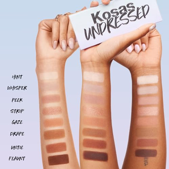 Kosas Undressed Neutral Eyeshadow Palette With Talc- 8 Color Shades - Long-Wearing Eye Makeup And Gentle On Sensitive Skin + Hypoallergenic, Creamy & Smooth With Cucumber Fruit Extract