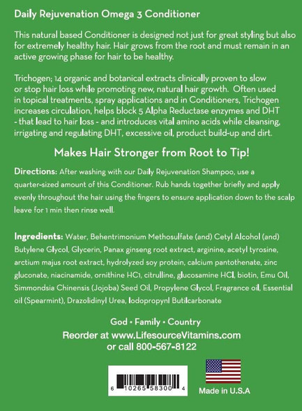 Lifesource Vitamins Daily Rejuvenation Omega 3 Conditioner
