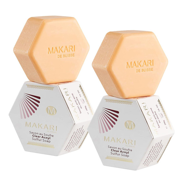 Makari Classic Acnyl Sulfur Soap (7 Oz)  Anti-Acne Bar Soap  Helps Fight Acne, Pimples, Whiteheads, And Blackheads  Detoxify Pores & Control Oil Production  Recommended For Oily & Acne-Prone Skin