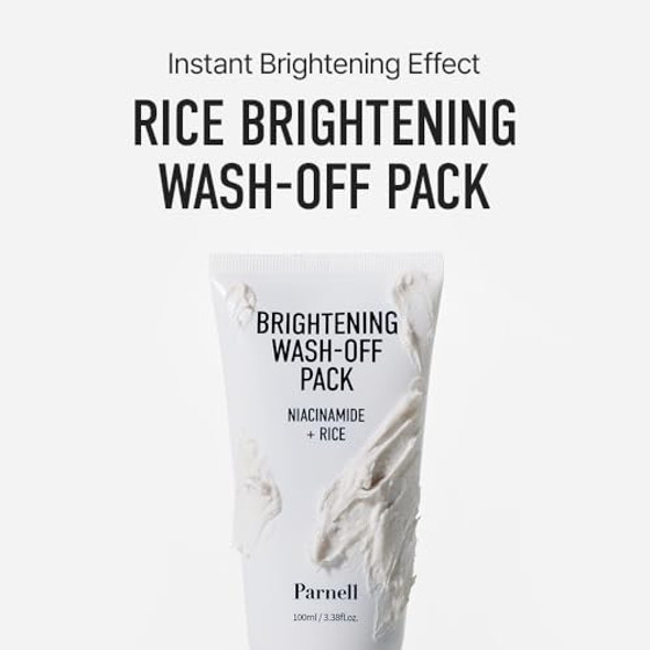 Parnell Niacinamide Rice Brightening Wash Off Pack 100Ml / 3.38 Fl.Oz.  Korean Skin Care For Men And Women, Korean Skin Care, Korean Beauty Parnell Niacinamide Rice Brightening Wash Off Pack 100Ml / 3.38 Fl.Oz.  Korean Skin Care For Men And Women, Korean Skin Care, Korean Beauty