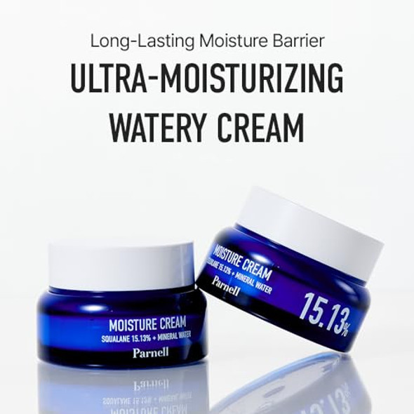 Parnell Squalane 15.13%  50Ml / 1.69 Fl.Oz.  Mineral Water Moisture Cream, Hydrating Cream For Face, Hydrating Moisturizer Face Cream, Korean Skin Care, Korean Beauty Parnell Squalane 15.13%  50Ml / 1.69 Fl.Oz.  Mineral Water Moisture Cream, Hydrating Cream For Face, Hydrating Moisturizer Face Cream, Korean Skin Care, Korean Beauty