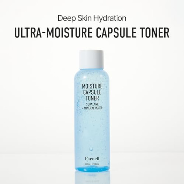 Parnell Squalane Mineral Water Moisture Capsule 200Ml / 6.76 Fl.Oz  Hydrating Toner For Face, Skin Barrier Toner, Korean Skin Care  Kbeauty Parnell Squalane Mineral Water Moisture Capsule 200Ml / 6.76 Fl.Oz  Hydrating Toner For Face, Skin Barrier Toner, Korean Skin Care  Kbeauty