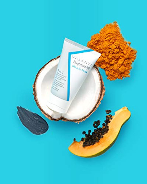 Vasanti Brightenup Miracle Mask – Hydrating, Brightening, Softening Facial Treatment – Paraben-, Vegan Skincare For Radiant, Fresh Skin – 75G
