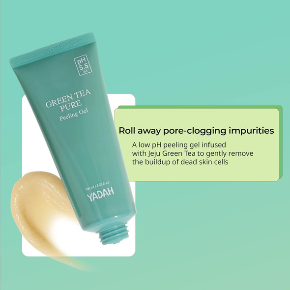 Yadah Green Tea Pure Cleansing Gel, 3.4 Fl Oz - Ph Balanced Foaming Gel Cleanser Formulated With Natural Ingredients For Double Cleanse With Vegan Formula For Smooth, Gentle Face Wash