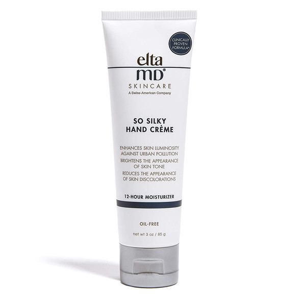 EltaMD So Silky Hand Crýýme, Moisturizing Hand Lotion with Ceramides, Sclareolide and Vitamin E for Dry, Flaking Hands, 12-Hour Hand Cream, 3 oz.