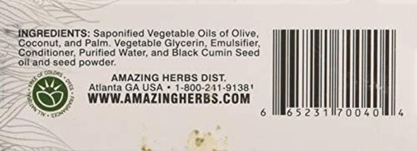 Amazing Herbs Black Seed Vegetable Glycerin Soap, 4.25 Ounce