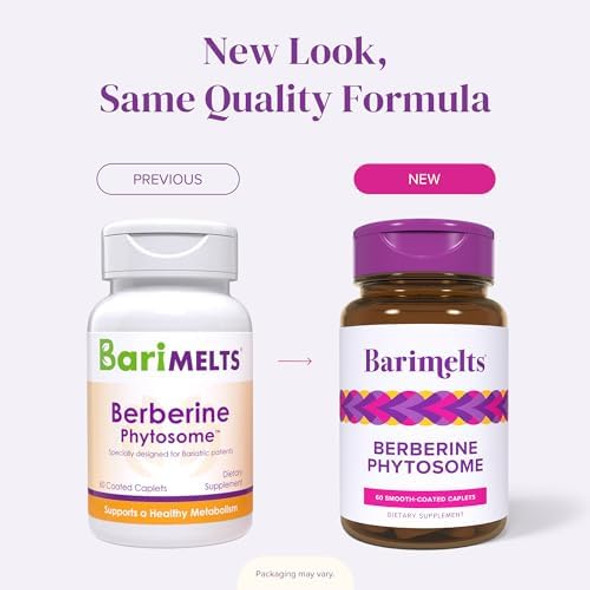 Barimelts Berberine Phytosome 550Mg For Glp-1 Users And Bariatric Patients - Metabolism Support - 60 Smooth-Coated Caplets (1-Month Supply)​