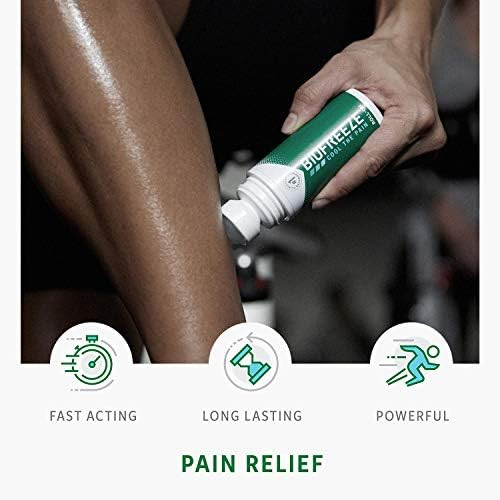 Bioze Pain Relief Roll-On, 3 Oz. Colorless Roll-On, Fast Acting, Long Lasting, & Powerful Topical Pain Reliever, Pack Of 4