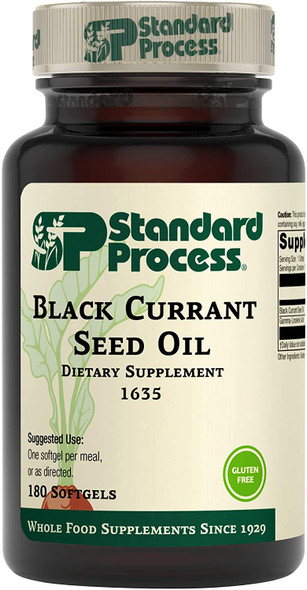 Standard Process Black Currant Seed Oil - Immune Support, Blood Flow Support, and Tissue Repair Support with Whole Food Blend of Black Currant Seed Oil and Gamma-Linoleic Acid - 180 Softgels