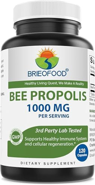 Brieofood Bee Propolis 1000Mg Per Serving - 120 Capsules Brieofood Bee Propolis 1000Mg Per Serving - 120 Capsules