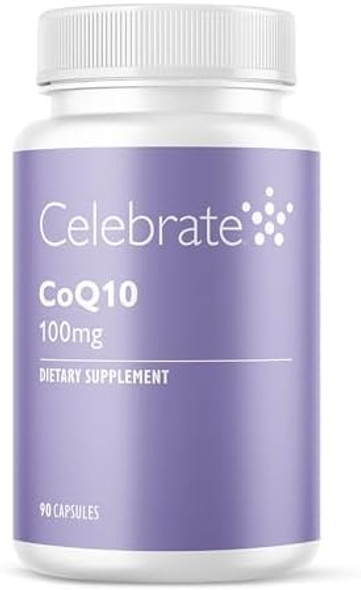 Celebrate Vitamins Coq10, 100Mg Coenzyme Q10 Supplement, Supports Heart And Brain Health And Energy Production, Gluten , Non-Gmo, 90 Capsules
