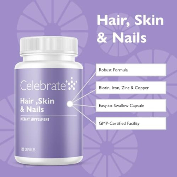 Celebrate Vitamins Hair, Skin And Nails - 120 Capsules Celebrate Vitamins Hair, Skin And Nails - 120 Capsules