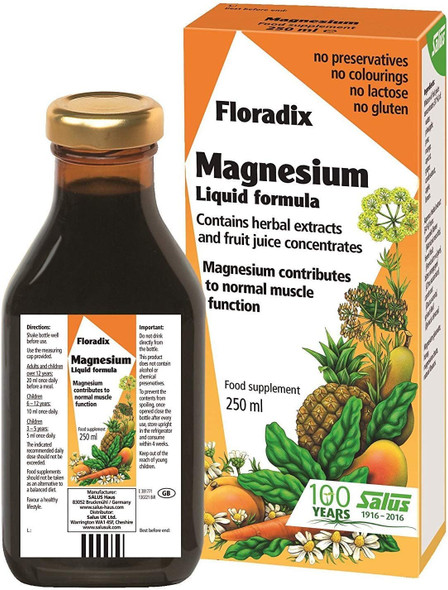 (3 PACK) - Floradix - Magnesium Liquid Mineral Suppl | 250ml | 3 PACK BUNDLE