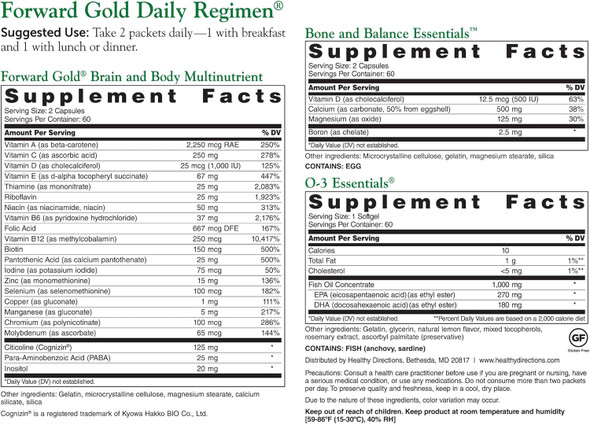 Dr. Whitaker'S Forward Gold Daily Regimen Multi-Nutrient Vitamin Supplement For Adults 65+, 60 Packets (30-Day Supply)