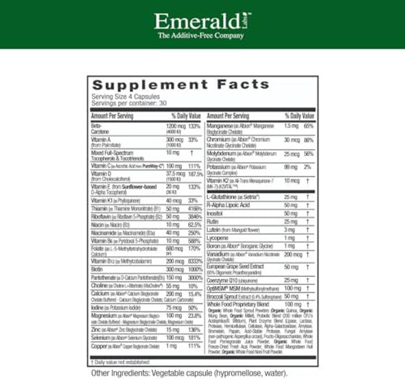 Emerald Labs Women'S 45+ Clinical Multi - Multivitamin For Comprehensive Support, Bone & Heart Health - Designed For Women 45+ - Gluten- & Vegetarian - 120 Vegetable Capsules (30-Day Supply) Emerald Labs Women'S 45+ Clinical Multi - Multivitamin For Comprehensive Support, Bone & Heart Health - Designed For Women 45+ - Gluten- & Vegetarian - 120 Vegetable Capsules (30-Day Supply)