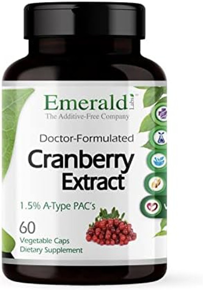 Emerald Labs Cranberry Extract - Cranberry Capsules For Urinary Tract Health & Bladder Health - Also  Digestive & Immune Support - 60 Vegetable Capsules (30-Day Supply) Emerald Labs Cranberry Extract - Cranberry Capsules For Urinary Tract Health & Bladder Health - Also  Digestive & Immune Support - 60 Vegetable Capsules (30-Day Supply)