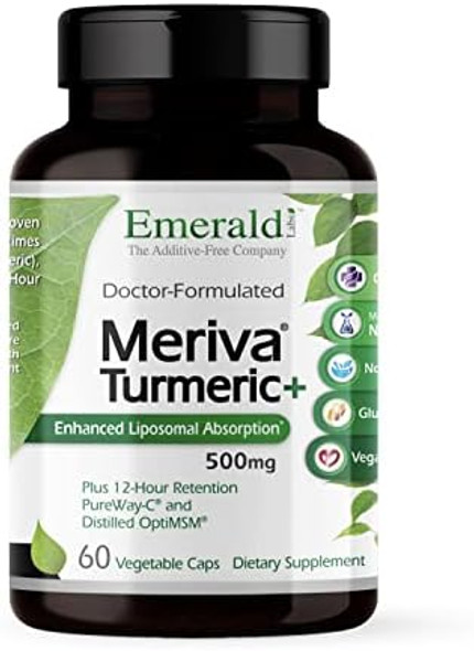 Emerald Labs Meriva Turmeric Plus - Meriva Turmeric, Pureway-C Vitamin C & Optimsm - Supports Joint Health & Immune Response - 60 Vegetable Capsules (Up To 60-Day Supply) Emerald Labs Meriva Turmeric Plus - Meriva Turmeric, Pureway-C Vitamin C & Optimsm - Supports Joint Health & Immune Response - 60 Vegetable Capsules (Up To 60-Day Supply)