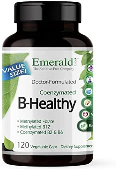 Emerald Labs Bundle With B Healthy (120 Veg Caps) & Men'S 45+ 1-Daily Multi (60 Veg Caps) - Vegan Vitamin B Complex With Full Spectrum B Vitamins - Men'S Multivitamin With Coq10, Lycopene & More