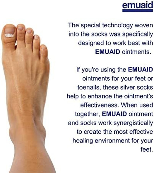 Emuaid Emuaidmax Nail Fungus Ointment Bundle - Emuaidmax Maximum Strength With Silver Ionic Socks Emuaid Emuaidmax Nail Fungus Ointment Bundle - Emuaidmax Maximum Strength With Silver Ionic Socks