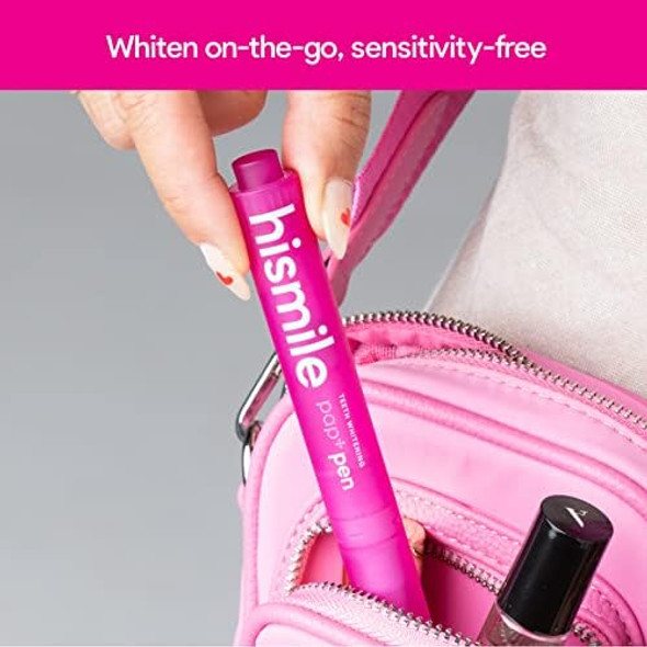 Hismile Pap+ Whitening Pen - Peroxide- Teeth Whitening Pen For Sensitive Teeth, Whiten Hard To Reach Places