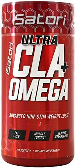 Isatori Ultra Cla Omega 3 6 9, Natural Weight Loss Fat Burner, Muscle Toner With Conjugated Linoleic Acid, Omega 3 Fish Oil & Safflower, Stimulant-, 90 Softgels