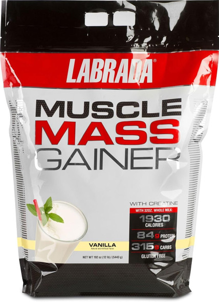 Labrada Nutrition Muscle Mass Gainer, Chocolate, 12 Pound