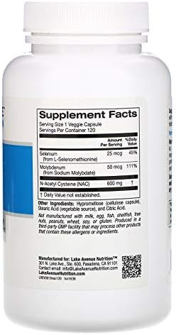 Lake Avenue Nutrition N-Acetyl-L- Cysteine, 600 Mg, 120 Veggie Capsules