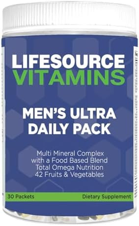 Lifesource Vitamins Men'S Ultra All In One Daily Pack - Complete Nutrition - 107 Nutrients - 42 Fruits And Veggies -