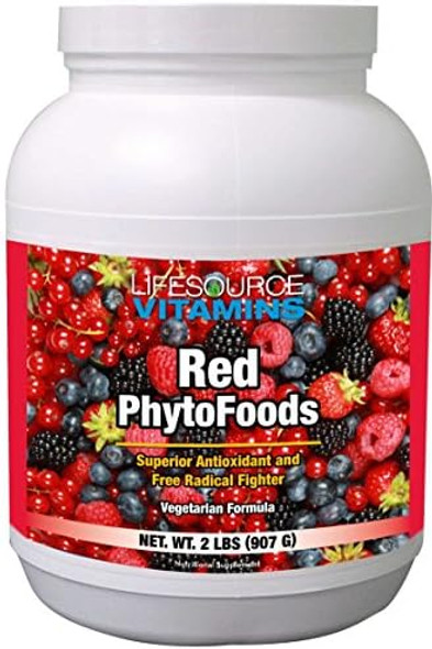 Lifesource Vitamins Red Phyto Foods 2 Lb Powder - 106 Servings - 9 Servings Of Fruit Per Serving -