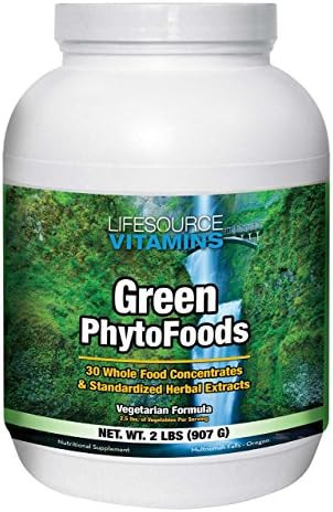 Lifesource Vitamins Green Phyto Foods 2 Lb - 27 Organic Veggies - 72 Minerals -