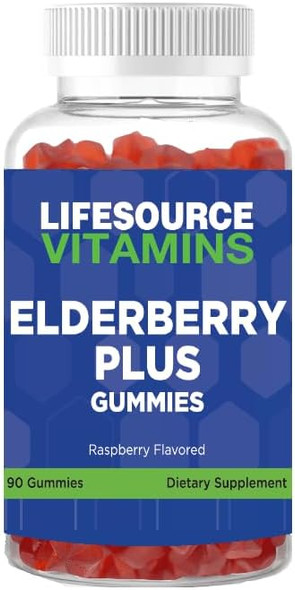 Lifesource Vitamins Elderberry Plus With Vitamin C And Zinc (90 Gummies)