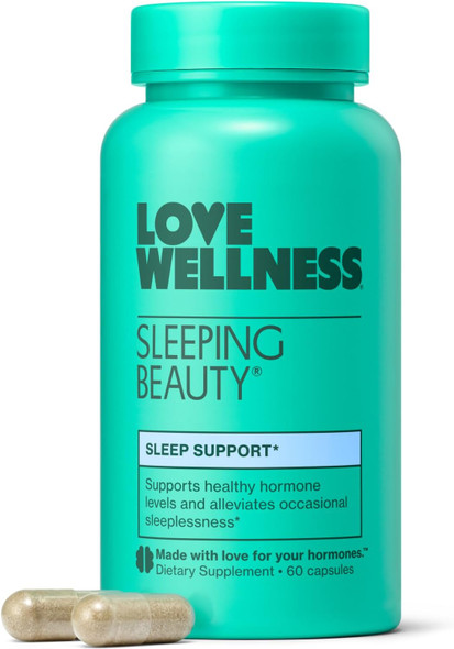 Love Wellness Sleeping Beauty  Sleep Support With Melatonin, Magnesium & L-Theanine  Promotes Restful Sleep, Relaxation & Calmness  Organic Valerian Root Powder & Lemon Balm  60 Count Love Wellness Sleeping Beauty  Sleep Support With Melatonin, Magnesium & L-Theanine  Promotes Restful Sleep, Relaxation & Calmness  Organic Valerian Root Powder & Lemon Balm  60 Count