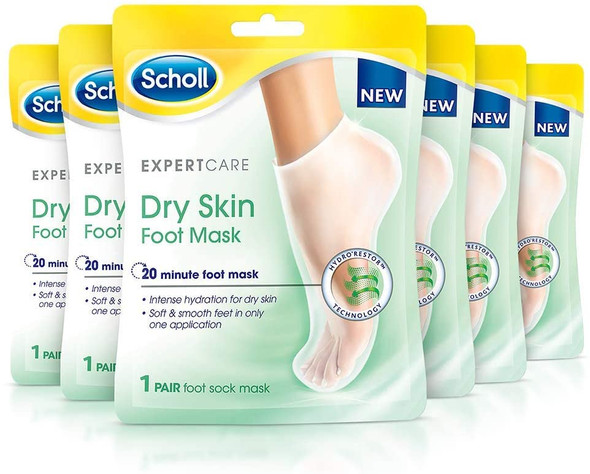 Scholl Foot Mask Intensive Treatment, Pack of 6